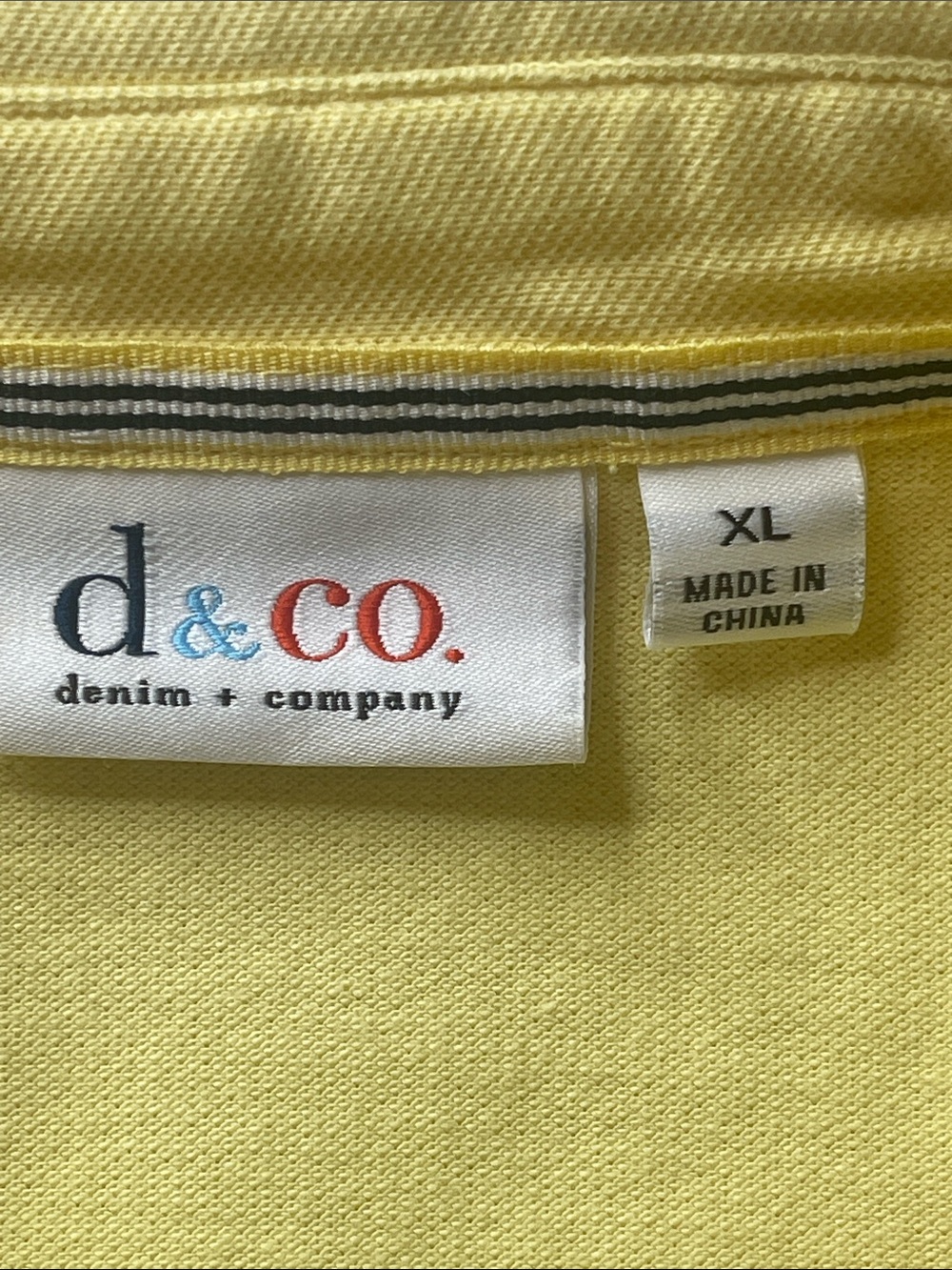 D&CO Yellow Polo Shirt Dress - Women's Casual Top SIZE XLARGE - Picture 10 of 10
